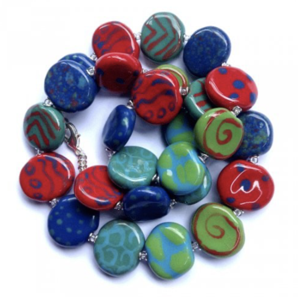 Kazuri Beads- Smartie- Green Mix- 22 Inch
