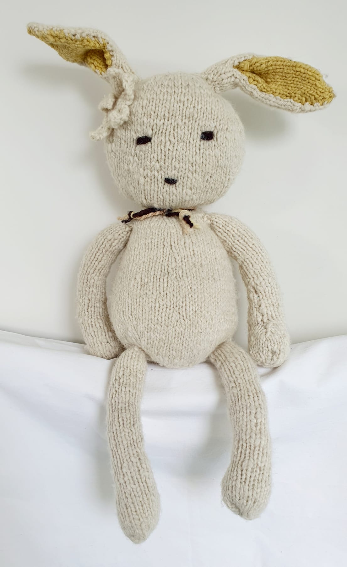 Kenana Knitters, Ditzy Rabbit Yellow Large