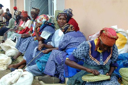 Over 700 women help weave these placemats