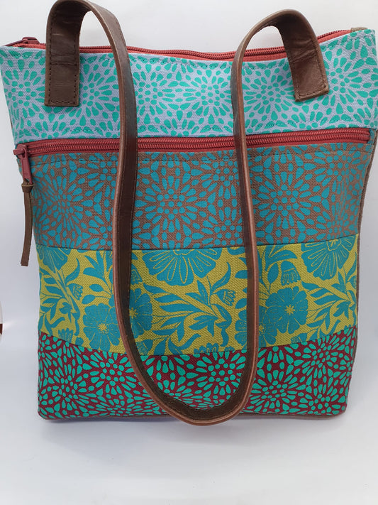SHWESHWE DAISY SPRING BAG- Leather Straps