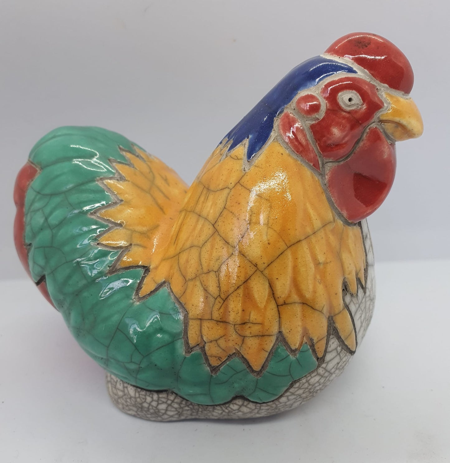 Raku- Farmyard Coloured Hen