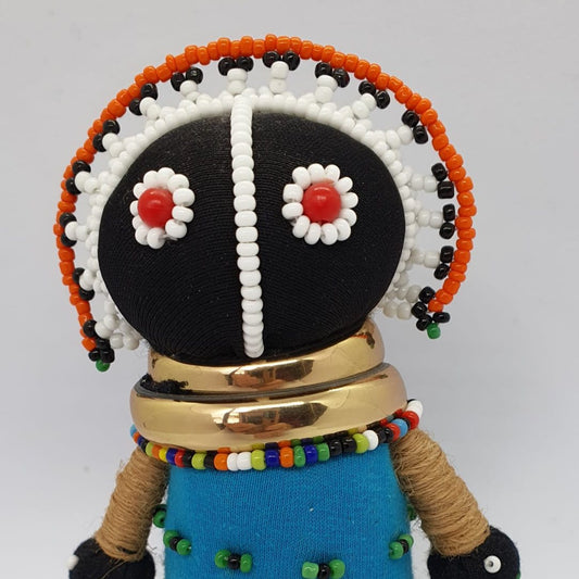 Ndebele Doll- Small Fertility Blue