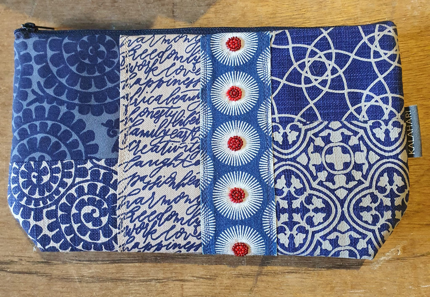 INDIGO GRACE SHWESHWE TOILETRY BAG