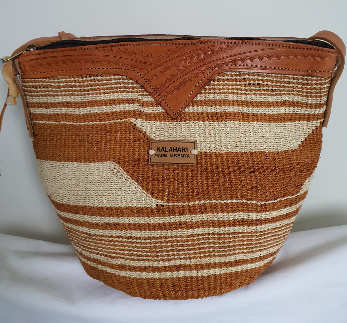 CORETTA  SISAL BAG – KITENGE-F
