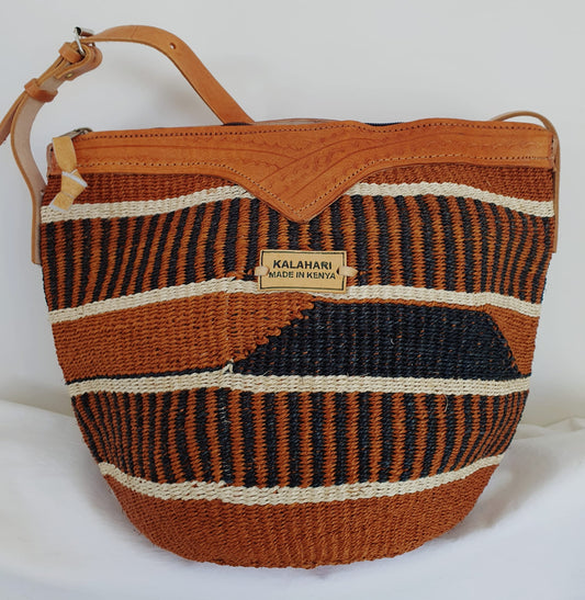 CORETTA  SISAL BAG – KITENGE-G