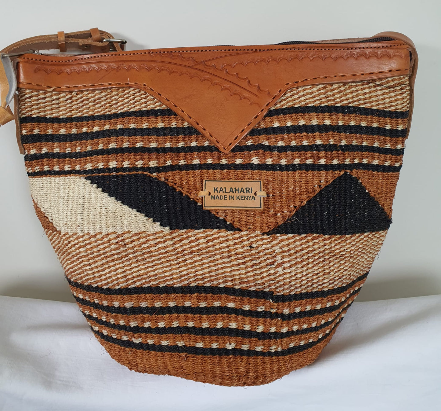 CORETTA  SISAL BAG – KITENGE- A