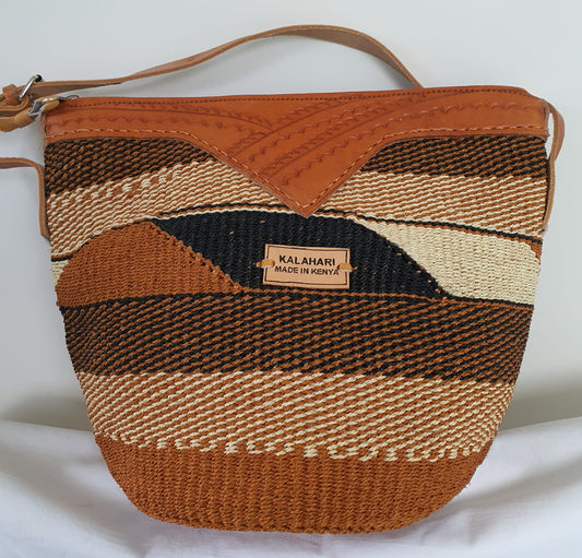 CORETTA  SISAL BAG – KITENGE- C