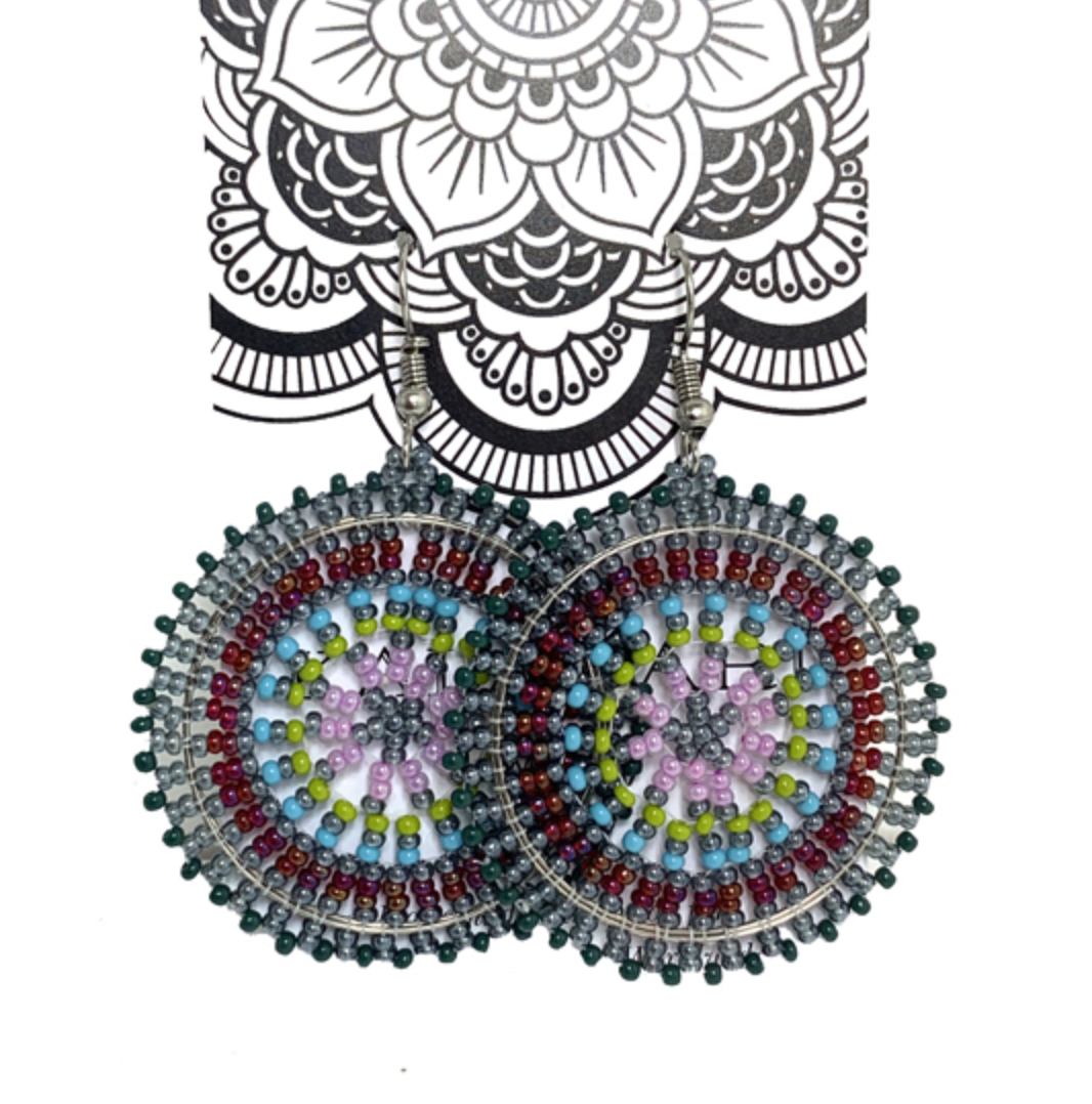 Juju Beadwork- Candy- Small Disc Earrings
