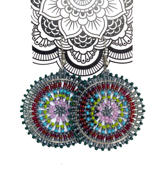Juju Beadwork- Candy- Small Disc Earrings