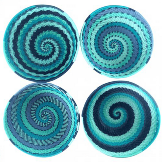 Telephone Wire Bowls- Large Blue-14cm