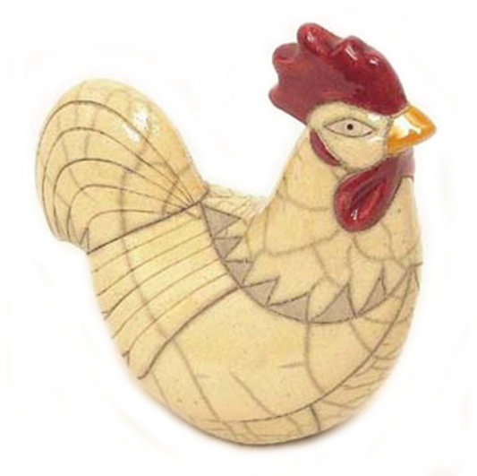 Raku- Rooster White