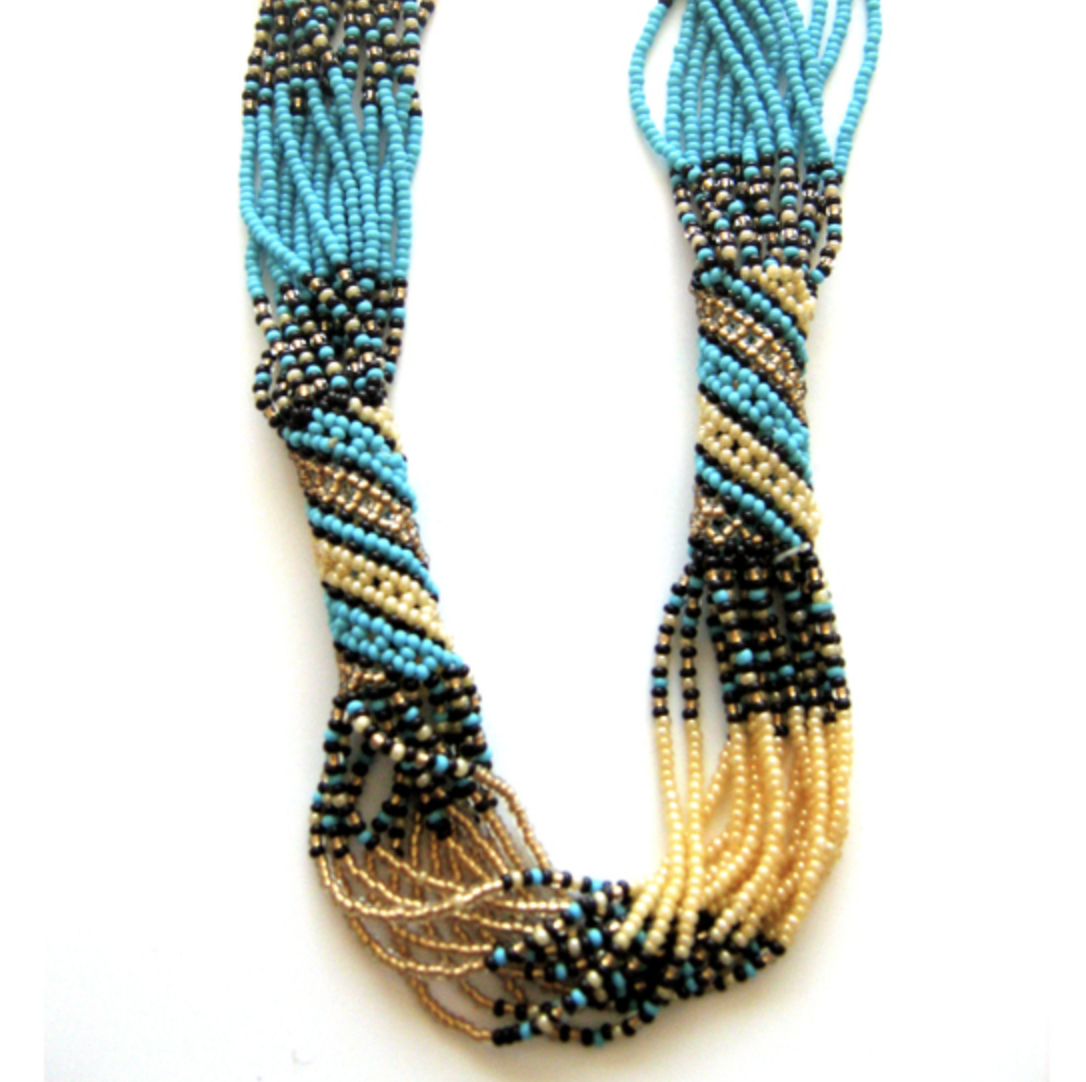 Zaneles Beads- Turquoise, Brown and Cream