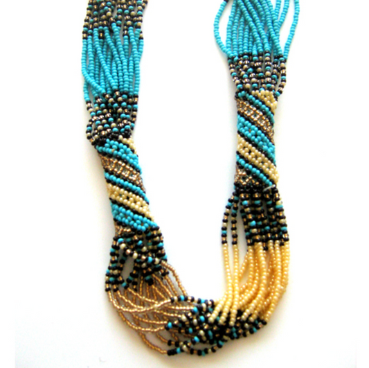 Zaneles Beads- Turquoise, Brown and Cream