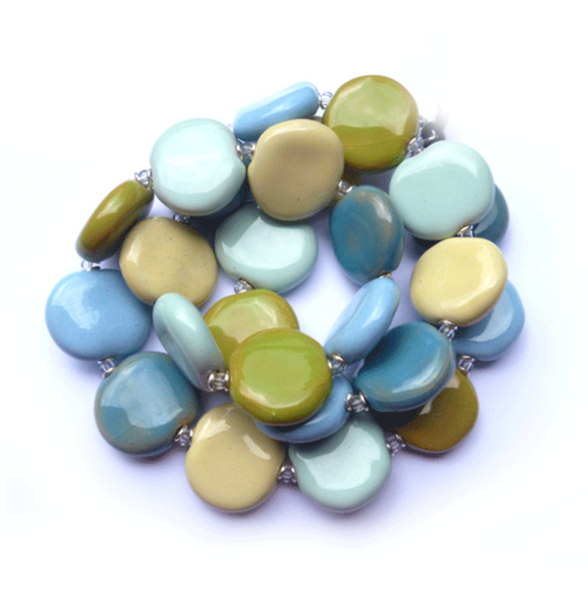 Kazuri Beads- Smartie- Sultans Mint- 22 Inch