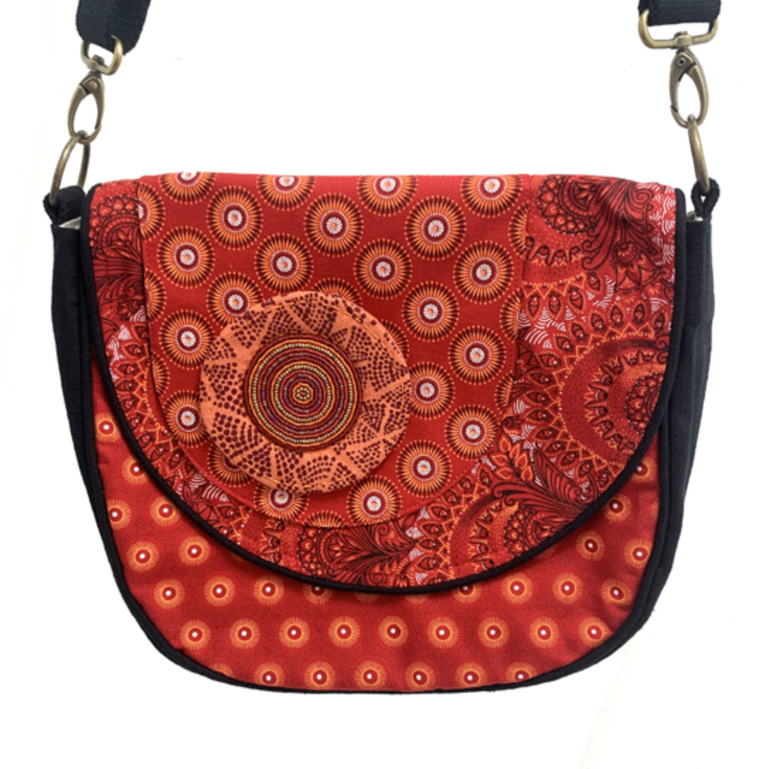 RED SHWESHWE BROOCH BAG