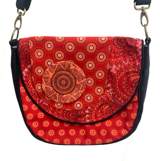 RED SHWESHWE BROOCH BAG