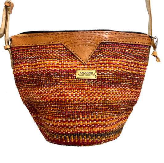 CORETTA COLOURFUL SISAL BAG – KITENGE- C