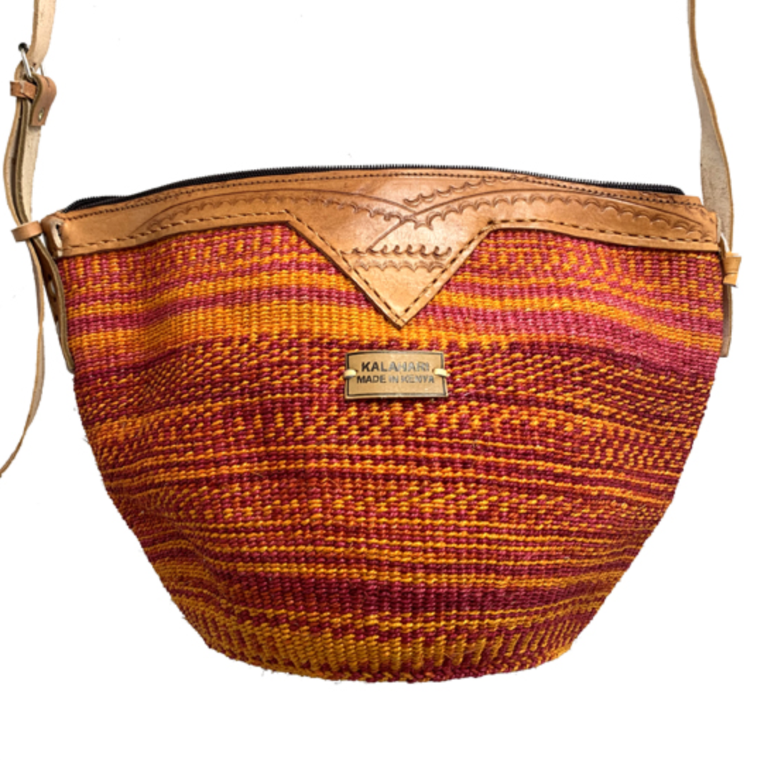 CORETTA COLOURFUL SISAL BAG – KITENGE- B