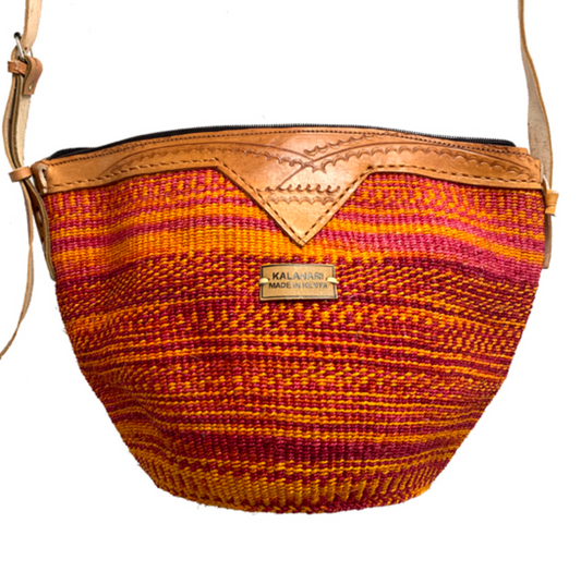 CORETTA COLOURFUL SISAL BAG – KITENGE- B