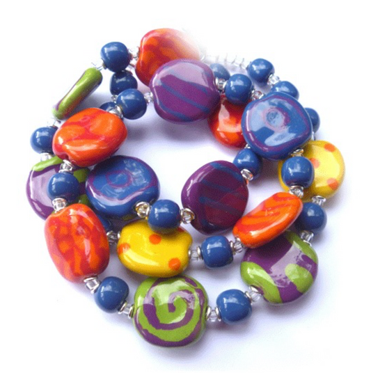 Kazuri Beads- Smartie- Summer Days- Richi- 22 Inch