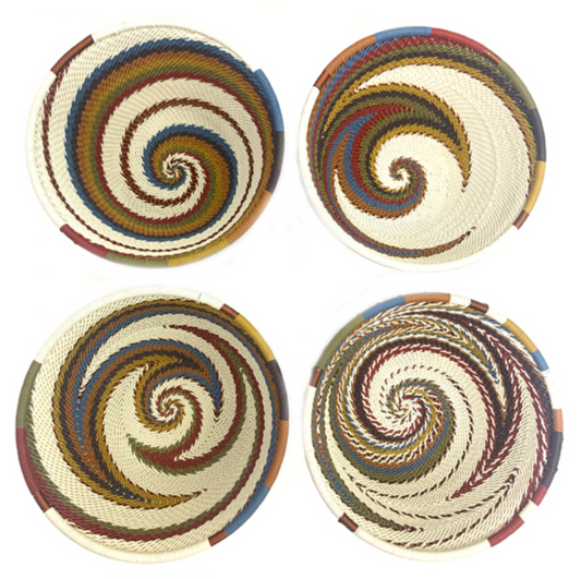 Telephone Wire Bowls- Earthy Rainbow- Medium- 12 cm