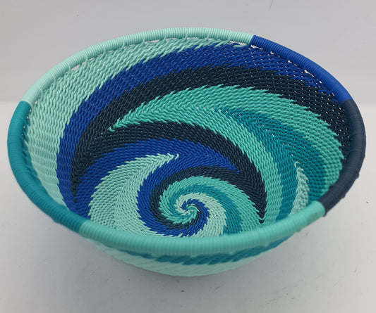 Telephone Wire Bowls- Ocean- Medium Blue- 12 cm