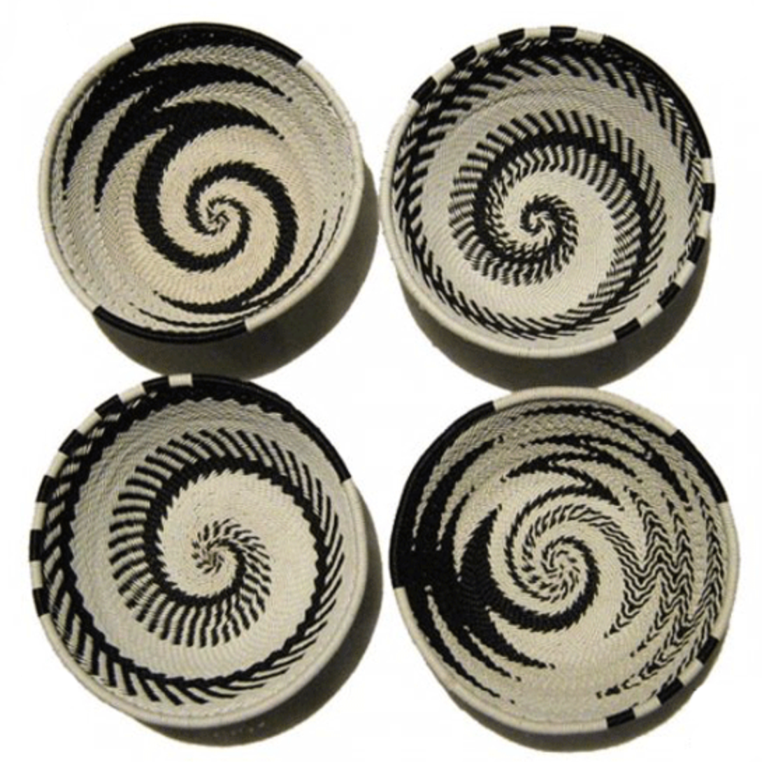 Telephone Wire Bowls- Black and White- Medium- 12 cm