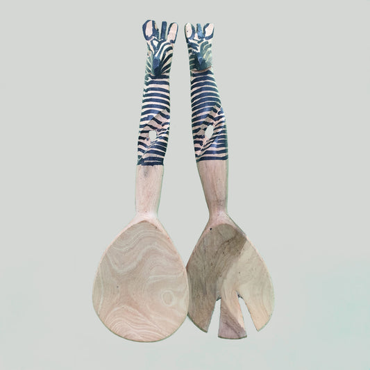 Zebra Salad Servers