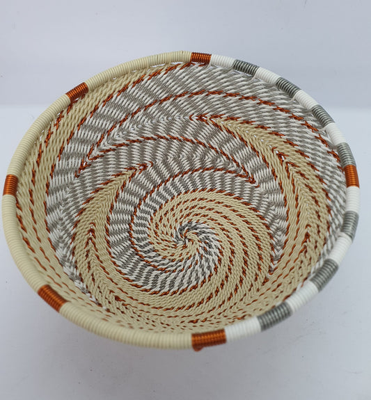 Telephone Wire Bowls- Ivory- Medium-  12 cm