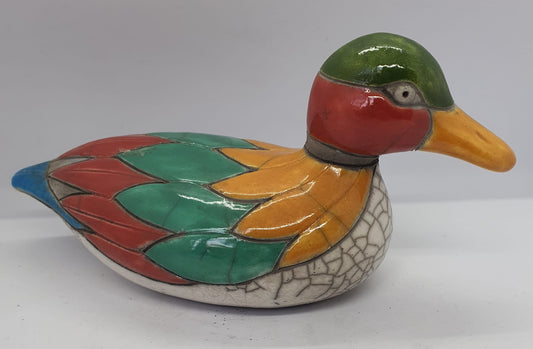 Raku- Large Mallard Duck
