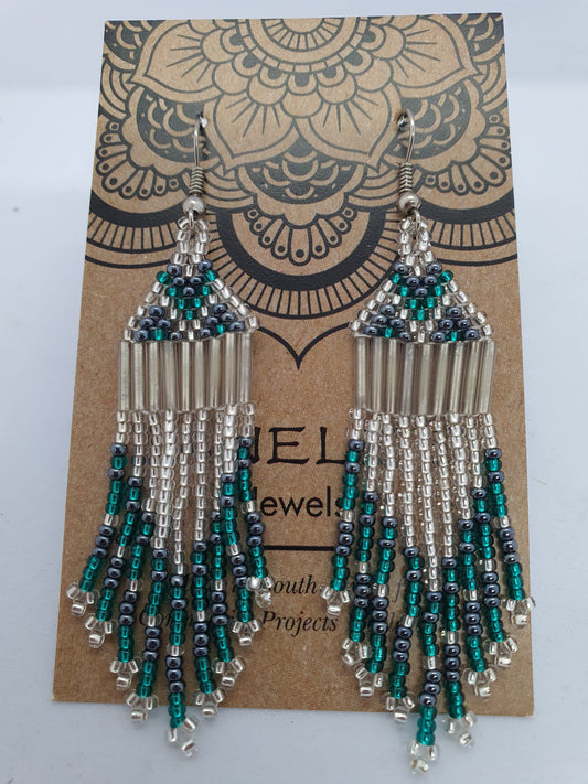 Zaneles Beads- Earrings-Emerald