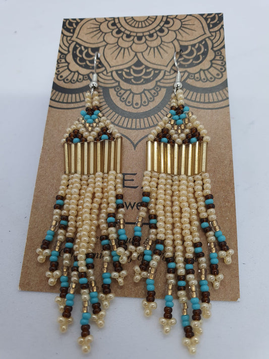Zaneles Beads- Earrings- Turquoise B