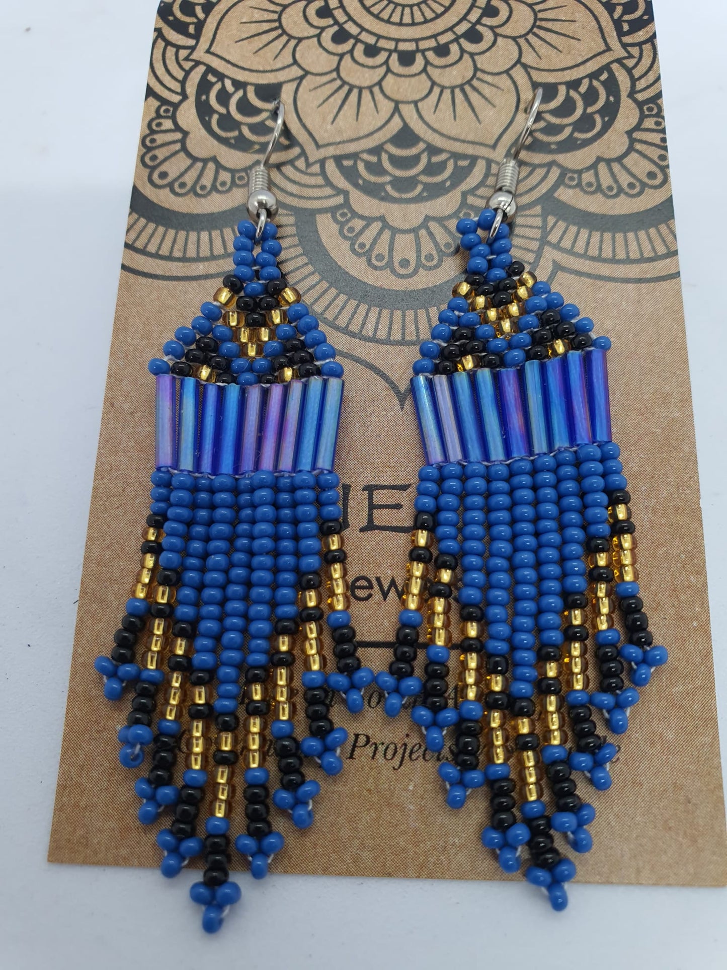 Zaneles Beads- Earrings-Emerald Blue A