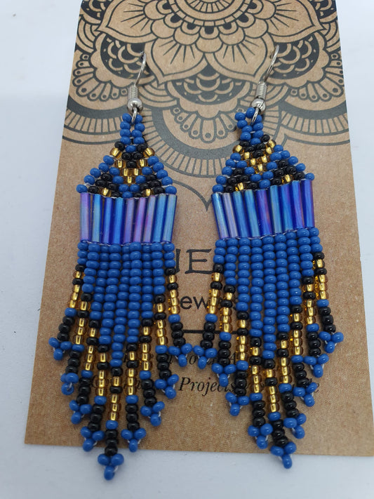 Zaneles Beads- Earrings-Emerald Blue A
